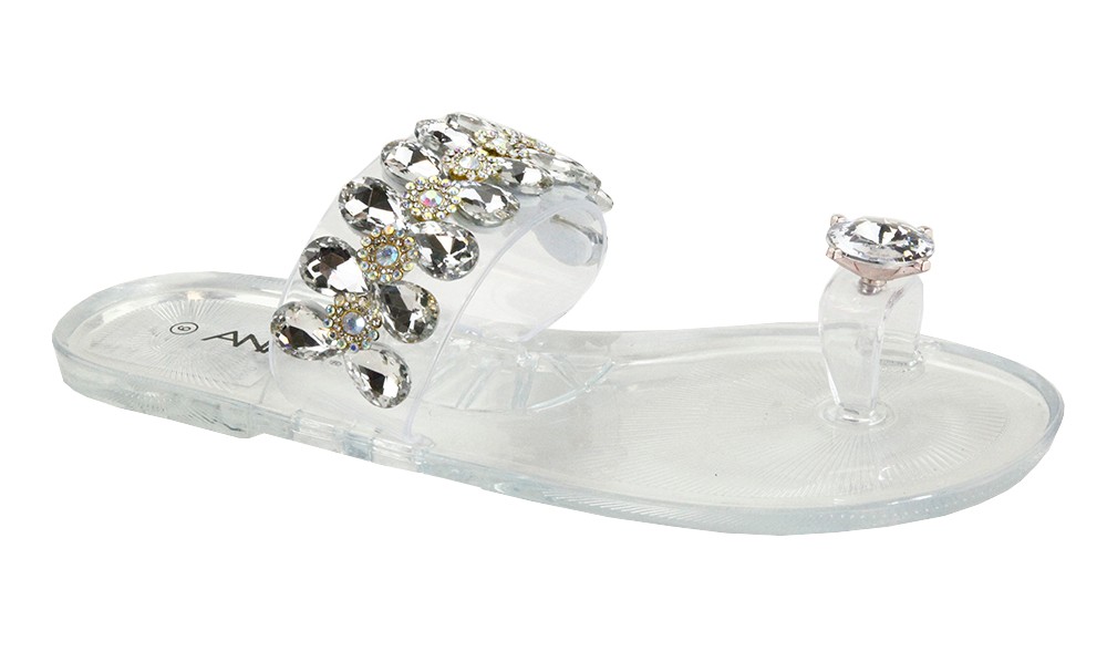 Toe Ring Rhinestone Jelly Sandalsall 3014